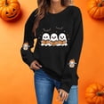 thumbnail image 2 of Tnhcen Ladies Halloween Sweatshirt Crewneck Long Sleeve Pullover Plus Size Graphic Tee Loose Fit Casual Autumn Winter Top Y2K Style Harajuku Loungewear Gift for Women Girls, 2 of 7