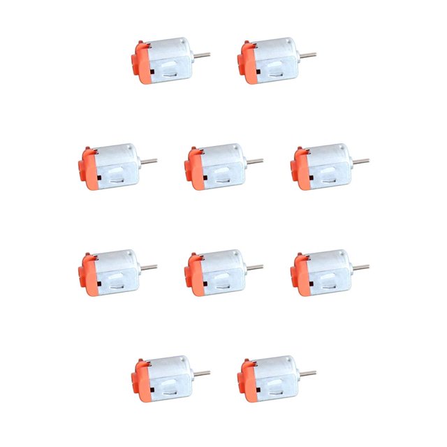 Scienceny Motor Micro 130 DC para Motor de cuatro ruedas DIY experimentos científicos modelo barco juguetes aparato Mini Motor Plata 1.5x2cm 10piezas Scienceny CBP029068