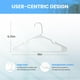 thumbnail image 2 of Organizador de armario blanco Plastic Hangers Simple Deluxe, paquete de 30 unidades, 2 of 7