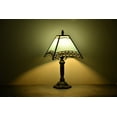 thumbnail image 2 of Tiffany Style Lamp Table Lamp Bedside Desk LED Lamp Bedroom Stained-Glass 14.5'' Height Blue, 2 of 4
