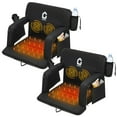 thumbnail image 1 of 25 Inch Massage & Heated Stadium Seats with Back Support and Padded Cushion - 3 Level Heating & Massage Extra Wide Bleacher Chair with Anti-Slip Mat - 6 Adjustable Angle, Pockets, Cup Holder, 1 of 8