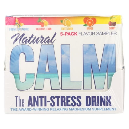 - Natural Vitality Calm Counter Display - Assorted Flavors - Case of 8 - 5 Packs
