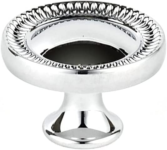 Alno A240-14-PB/NL Regal 1-1/4" Traditional Ridged Edge Solid Brass Mushroom Cabinet Knob