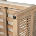thumbnail image 6 of Christopher Knight Home 3-Piece Outdoor Acacia Wood Club Chair Set and MGO Side Table, Light Teak+Beige, 6 of 13