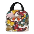 thumbnail image 1 of Disketp Retro Floral Butterfly for Insulated Lunch Bag for Women and Men, Perfect for Work, Hiking, Picnic, 1 of 8