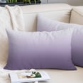 thumbnail image 2 of Purple Ombre Pillow Covers 16"x24", White Gradient Modern Abstract Art Soft Brushed Microfiber Breathable Throw Pillow Covers, Decorative Pillowcase with Zipper for Couch Sofa Bedroom Living Room, 2 of 9
