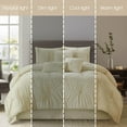 thumbnail image 3 of Nanshing Jennae 7 Piece Shabby Chic Pintuck Comforter Set, Beige, King, 3 of 12
