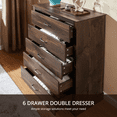 thumbnail image 5 of CHITOOMA 5 Drawer Dressers for Bedroom, Adult Tall Wooden Chest of Drawers, Storage Cabine for Living Room Entryway, Walnut, 5 of 8
