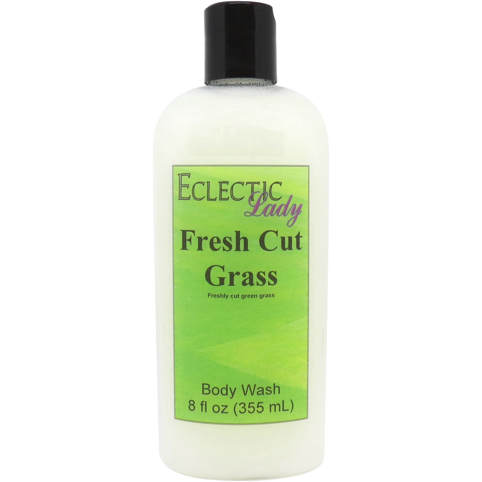Fresh Cut Grass Body Wash by Eclectic Lady, Liquid Shower Gel for Women and Men, 8 Ounces