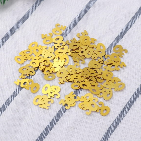 GOOHOCHY 1200pcs Number Confetti for Birthday and Anniversary Party Decorations, Plastic Material