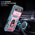 thumbnail image 2 of Dteck Case for iPhone Air (2025), Shockproof Impact Resistant Magnetic for Car Holder with Slide Lens Protective Ring Stand Holder Hybrid Hard Rugged Cover, C, 2 of 9