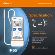 Elitech Refrigerator Thermometer LogEt5TE USB Digital Temperature Data Logger with External Probe Reusable Recorder with Shadow Data 32000 Points