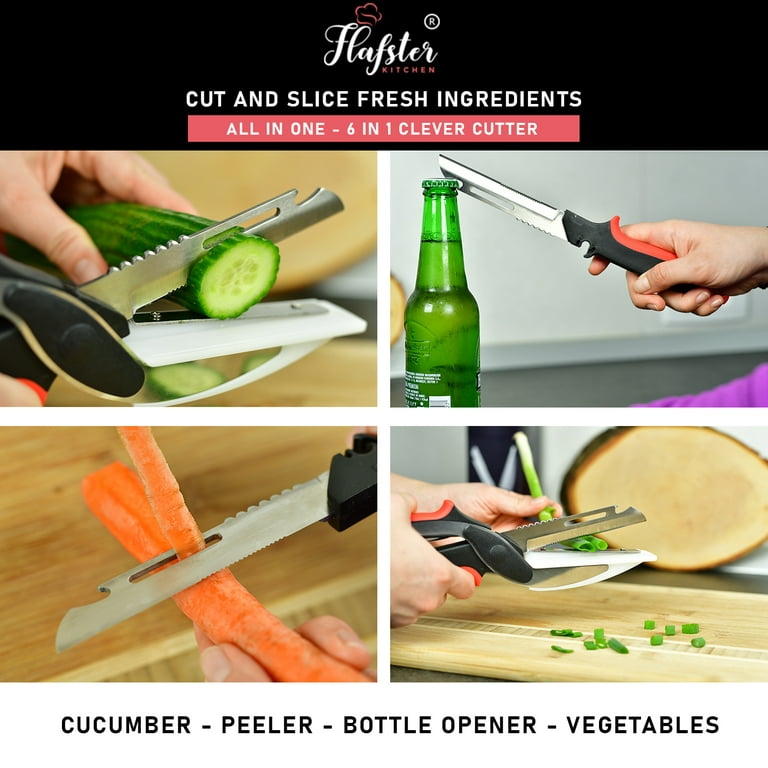 Black Stainless Steel Clever Cutter Multifunction Kitchen Vegetable cutter