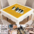 thumbnail image 6 of Golden Mahjong Mat for Table, 31.5*31.5in Anti Slip American Mahjong Table Cloth, Noise Reduction, Neoprene Mah jongg Mat with Carrying Bag & 3 Dices, Mahjong Accessories Gift, Board Tile Games Mats, 6 of 7