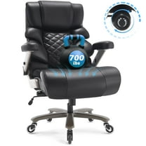 WOSDOM Big and Tall Office Chair 700lbs, Large High Back Executive Chair with Extra Wide Seat, Heavy Duty Rocking Computer Chair, 3D Flip Arms, Adjustable Lumbar Support, Black