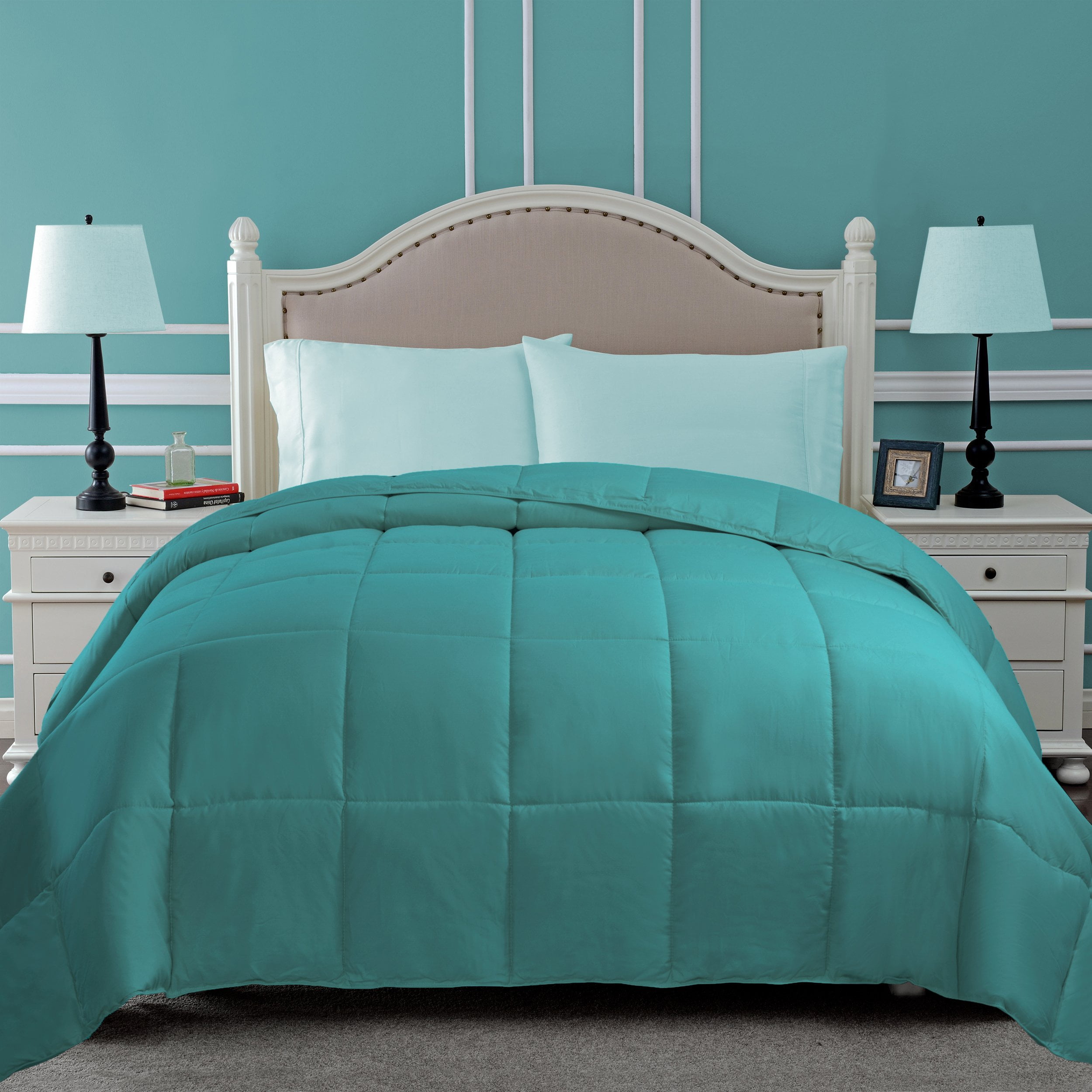Classic Down Alternative Hypoallergenic Comforter Turquoise / King