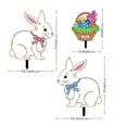 thumbnail image 2 of Easter Garden Decorations Rabbit Ground Insert Acrylic Hollow Animal Figurines for Yard Display, 2 of 6