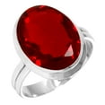 thumbnail image 1 of 925 Sterling Silver Ring For Women - Teens Red Ruby Simulated Gemstone Silver Ring Size 13 July Birthstone Silver Ring Size 13 Cocktail Party Gift For Girl Friend Gemstone 925 Silver Jewelry, 1 of 5