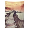 thumbnail image 3 of Ambesonne Yellowstone Tablecloth Rectangular Table Cover, Pathway Deck Park, 52"x70", Orange, 3 of 4