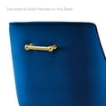 thumbnail image 4 of Counter Stool Chair, Set of 2, Blue Navy, Velvet, Modern Contemporary, Mid Century Bar Pub Cafe Bistro Hotel Lounge Dining Kitchen, 4 of 8