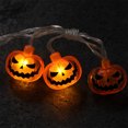 thumbnail image 4 of Fmbmuo Halloween Pumpkin LED String Lights Grim Pumpkin Design Battery-Operated Outdoor Festival Decor, 4 of 5
