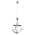 thumbnail image 1 of 14G Dangle Pregnancy Belly Rings Bioflex with 316L Surgical Steel Balls, 1 of 14