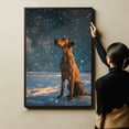 thumbnail image 6 of Starry Night Canvas Inspired Rhodesian Ridgeback Dog Pet Family Friend Peace Oil Painting Art Print Poster Wall Decor, 6 of 6