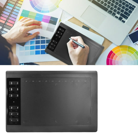 Tableta de Dibujo Gráfico, Tableta de Arte Digital 5080 LPI 233pps Ultra Delgada para escritorio para teléfono móvil para portátiles