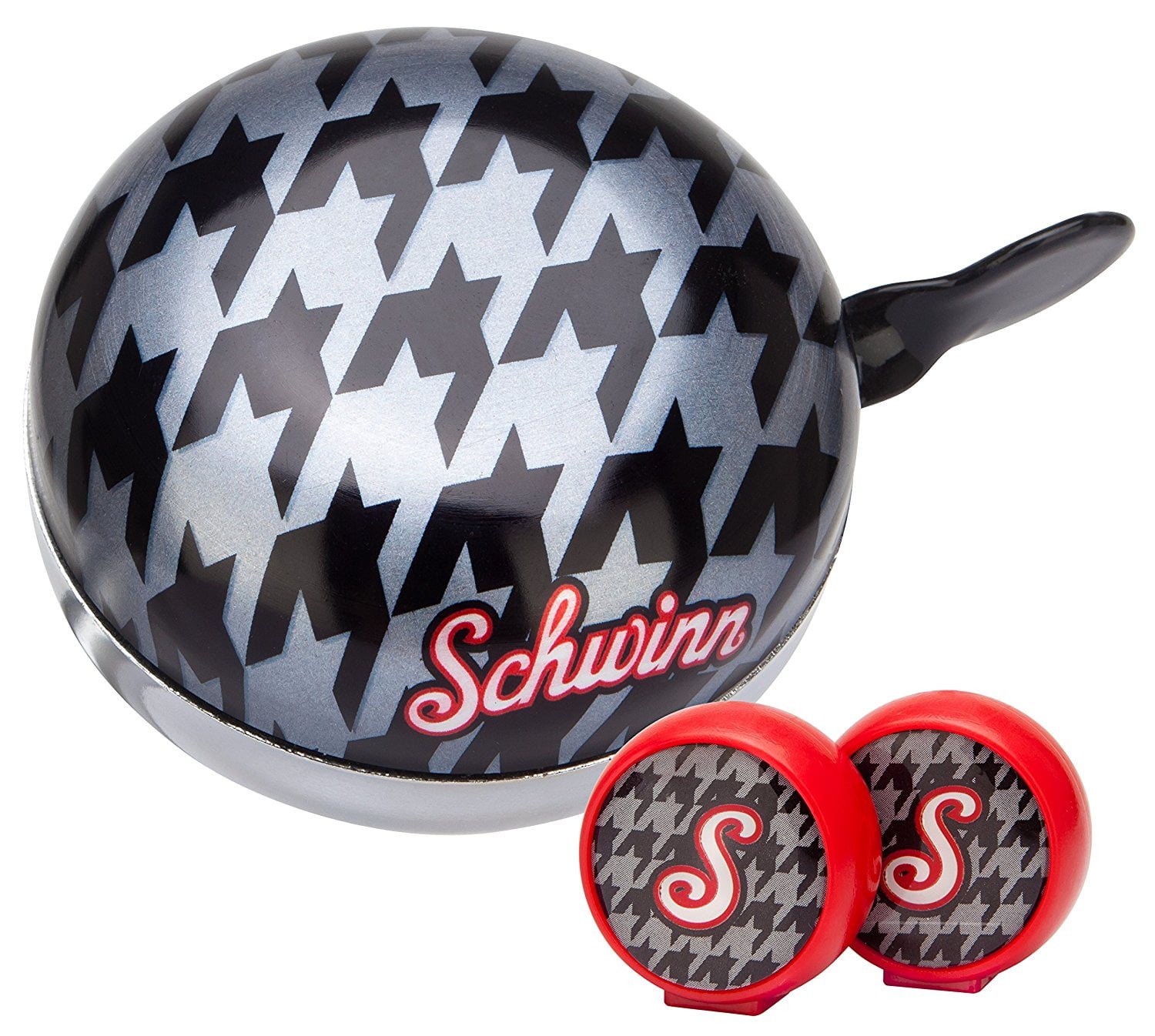 schwinn classic bicycle bell REVOLVING LOUD QUALITY STEEL CHROME FITS AND OTHE Bicycle Heaven This sleek black bicycle bell is perfect for alerting others on the road or trail for added safety Bike Bell : Sports &