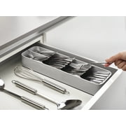 Joseph Joseph DrawerStore Compact Cutlery Organizer- Gray, Multi-Purpose Kitchen Storage and Organization Solution