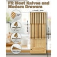 thumbnail image 2 of Cook N Home In-Drawer Knife Block Organizer, 9-Slot Kitchen Knife Cutlery Holder Drawer Storage, Holds up to 9 Knives (Not Included), 2 of 6