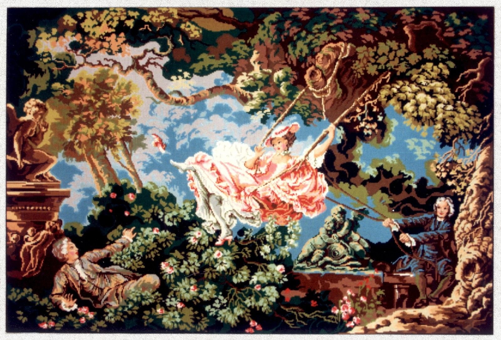 "Swing" Printed Canvas for  Needlepoint Tapestry Gobelin  Embroidery Gobelin L 12460