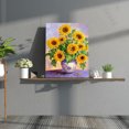 thumbnail image 4 of Girasol 5D bricolaje redondo completo taladro diamante pintura hogar colgante abalorios manualidades FLhrweasw Nuevo, 4 of 9