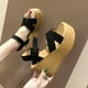 thumbnail image 1 of Moda Mujer Tobillo Correa Verano Diapositiva Sandalias Plataformas Cuñas Shose Wmkox8yii  shjk2364, 1 of 9