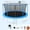 Blue with Basketball Hoop, variant on Outdoor Trampoline,Fashionsport Outfitters 8FT Round Jumping Trampoline with Ladder,String light,Sprinkler,Basketball Hoop Board,Recreational Backyard Trampolines Anti-Rust for Kids Gift