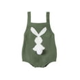 thumbnail image 1 of Diconna Baby Boys Girls Easter Overalls Sleeveless Bunny Print Knit Rompers Newborn Spring Outfit, 1 of 9