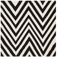 thumbnail image 2 of Safavieh Dhurries Deborah Geometric Area Rug, Black/Ivory, 6' x 6' Square, 2 of 9