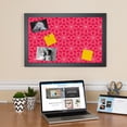 thumbnail image 3 of PinPix ArtToFrames 18x22 Custom Cork Bulletin Board Floral Hot Pink   Poster Board Has a Fabric Style Canvas Finish, Framed in Satin Black (PinPix-550), 3 of 6