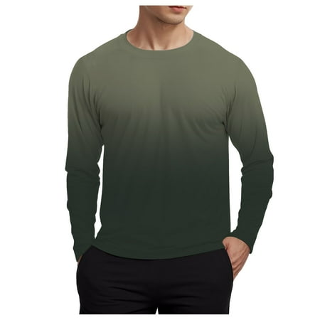 eileial Men s Sun Protection Shirts UV SPF 50+ Long Sleeve Rash Guard Fishing Running Quick Dry Lightweight Green XXXL