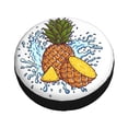 thumbnail image 3 of XMXY Pineapple Juice Drip Splash Spare Tire Cover, Universal Waterproof Cover for Jeep RV Tire Wheel Protection, 16 inch, 3 of 8