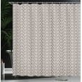 thumbnail image 3 of Ambesonne Vintage Shower Curtain, Oriental Floral Design, 69"Wx70"L, White and Taupe, 3 of 4