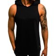 thumbnail image 1 of Fashnice Tee-Shirt Sans Manches pour Hommes, Débardeur de Musculation Doux Noir TG, 1 of 2