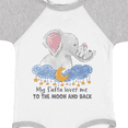 thumbnail image 4 of Inktastic My Safta Loves Me to the Moon and Back Elephant Family Boys or Girls Baby Bodysuit, 4 of 5