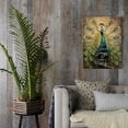 thumbnail image 3 of HFDF Religious Peacock Canvas Wall Art Christian Peacock Patg Wall Decor God Says You Are Bible Verse Posters Home for Livg Room Bedroom Bathroom Decoration 12x18inch Framed, 3 of 6