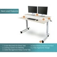 thumbnail image 4 of Stand Up Desk Store Crank Adjustable Two Tier Standing Desk with Heavy Duty Steel Frame (White Frame/Birch Top, 48" Wide), 4 of 5
