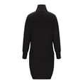 thumbnail image 6 of REORIAFEE 2 Piece Sets for Women Summer 90s Themed Party Outfits 2PC Fashion Women Turtleneck Casual Suit Long Sleeve Top Slit Skirt Two Piece Dress Black L, 6 of 9