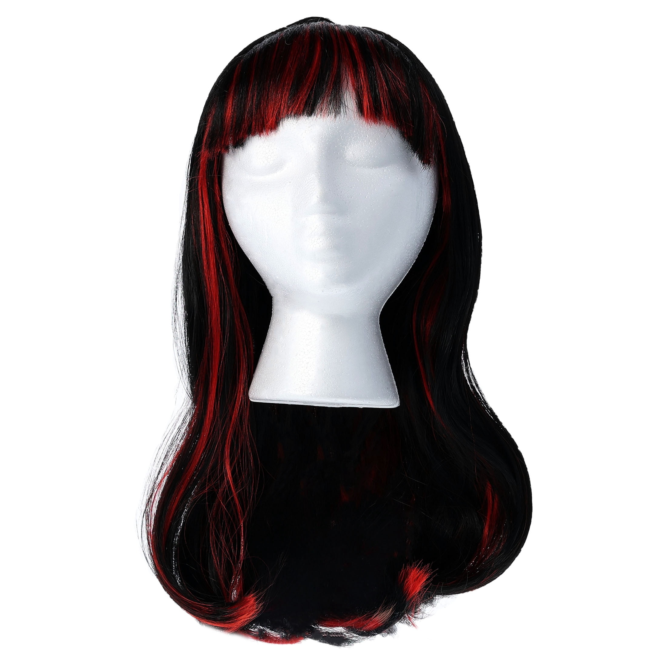 Gothic Wig Costume Accessory for Adults, Red and Black, Halloween by Way To Celebrate