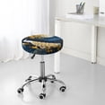 thumbnail image 7 of Honeii Moonlit Golden Tree Peacock Bar Stool Covers – Perfect Fit for 12" to 14" Round Stools, Crease-Resistant, Stretchy, Washable & Dustproof Seat Slipcovers-14 inch, 7 of 7