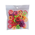 thumbnail image 2 of Fiudx Ofertas relámpago del día Lazo para el cabello de 3 cm, cuerda pequeña para el cabello, no daña el cabello, funda de cuero, sin costuras, cuerda, lazo para toalla de bebé, 50 bandas de goma, 2 of 2