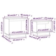 thumbnail image 4 of vidaXL Nesting Coffee Tables 2 pcs White Solid Wood Pine, 4 of 5